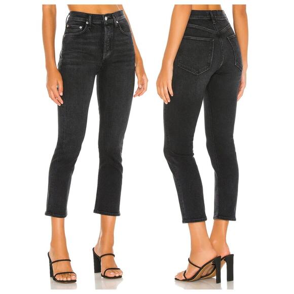 AGOLDE Riley High-rise Ankle Straight Jeans Size 31 - Picture 1 of 9